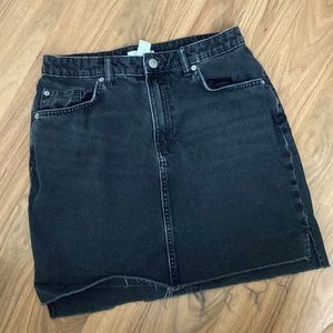 H&M Black Denim Skirt